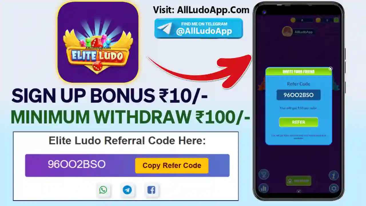Elite Ludo App Refer Code All Ludo App List 51 Bonus