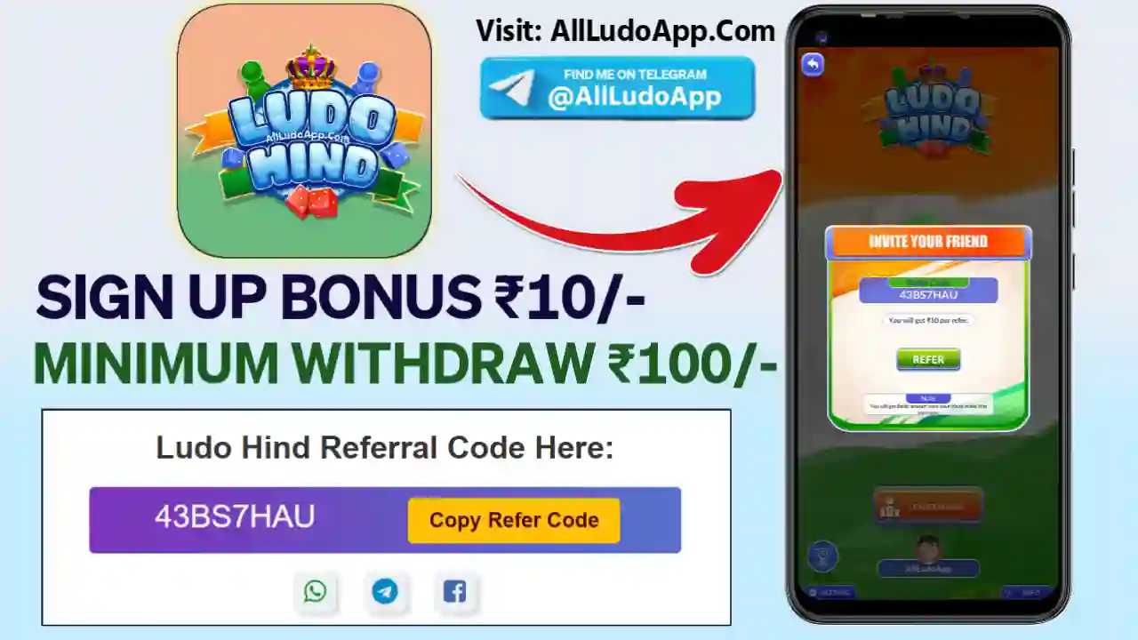 Ludo Hind App Refer Code All Ludo App List 51 Bonus
