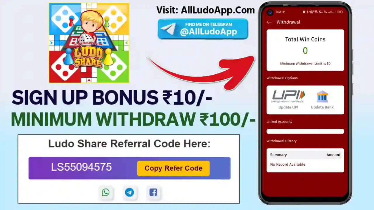 Ludo Share Apk Withdraw All Ludo App List 51 Bonus